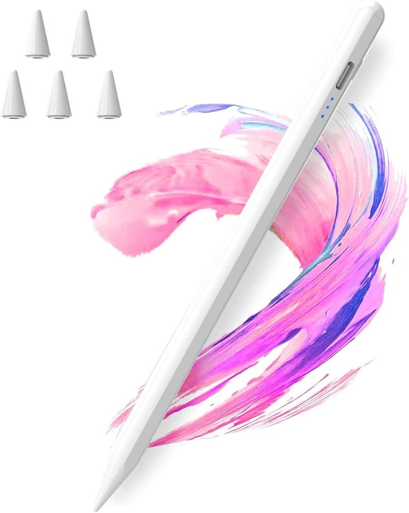 TaIYanG Stylus Pen for iPad 2018-2025 with Palm Rejection,Faster Charge,Tilt Sensitivity iPad Pencil Compatible with A16/10th/9th/8th/7th/6th,Pro 11/13in (M4),Air M3/M2/5th/4th,Pro 11/12.9in,Mini 6/5 (White) - Image 1